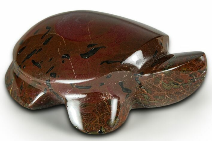 Polished Spiderweb Jasper Turtle - Oregon #331636